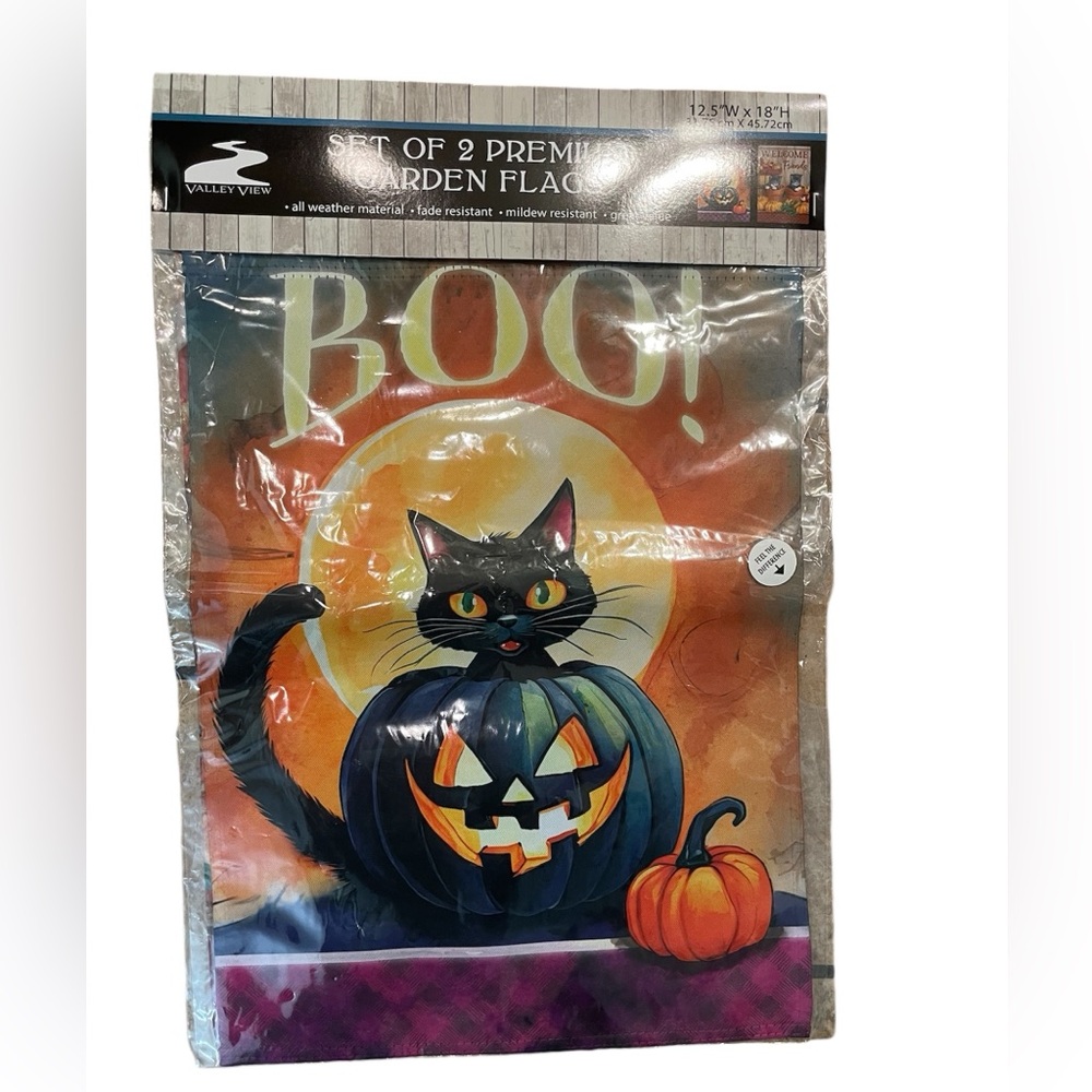 Set of Two Premium Cat‎ Garden Flags